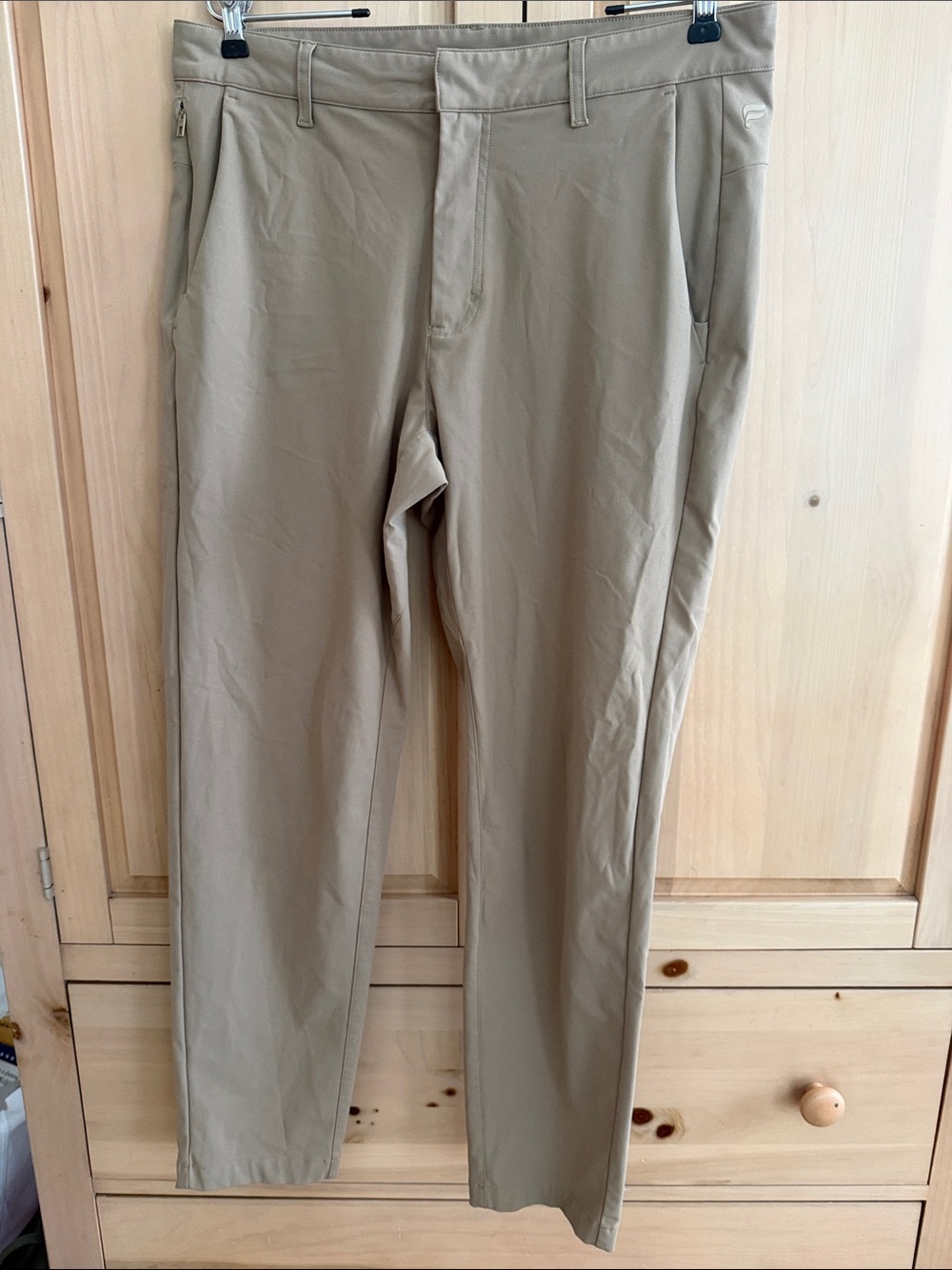 Fabletics Men's Stretch Chinos in Khaki Tan